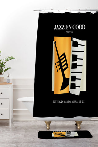 ayeyokp Jazz Bauhaus II Shower Curtain And Mat