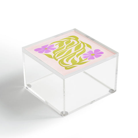 ayeyokp Lilac Lime Les Fleurs Flower Acrylic Box