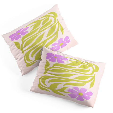 ayeyokp Lilac Lime Les Fleurs Flower Pillow Shams