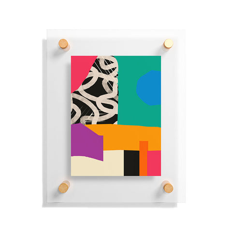 ayeyokp Mid Century Collage PATTERN 0 Floating Acrylic Print