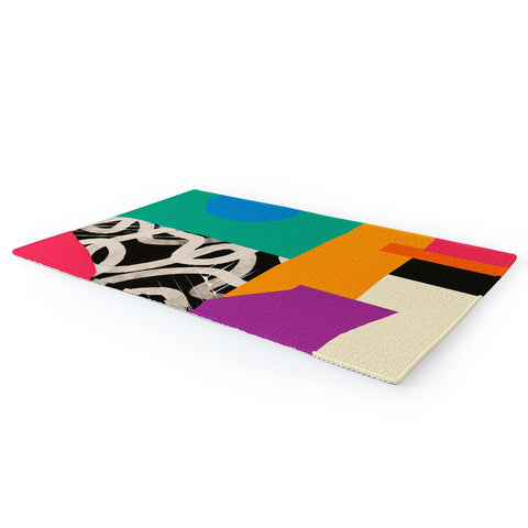 ayeyokp Mid Century Collage PATTERN 0 Area Rug