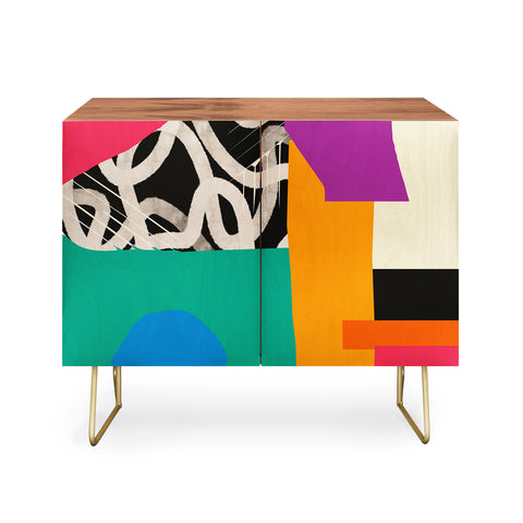 ayeyokp Mid Century Collage PATTERN 0 Credenza