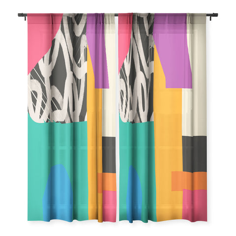 ayeyokp Mid Century Collage PATTERN 0 Sheer Non Repeat