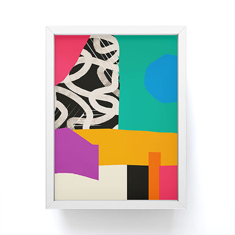 ayeyokp Mid Century Collage PATTERN 0 Framed Mini Art Print