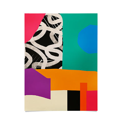 ayeyokp Mid Century Collage PATTERN 0 Poster