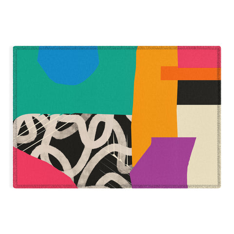 ayeyokp Mid Century Collage PATTERN 0 Outdoor Rug