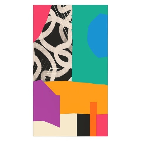 ayeyokp Mid Century Collage PATTERN 0 Tablecloth