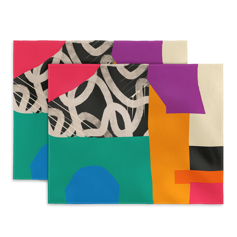ayeyokp Mid Century Collage PATTERN 0 Placemat