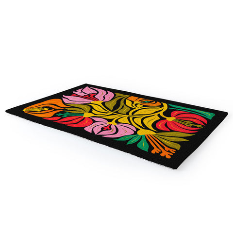 ayeyokp Night Flowers Fleurs de Nuit Area Rug