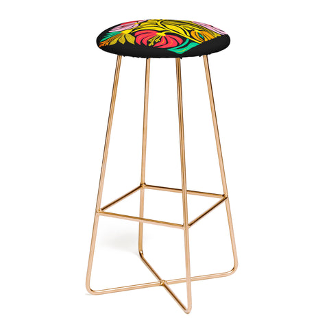 ayeyokp Night Flowers Fleurs de Nuit Bar Stool