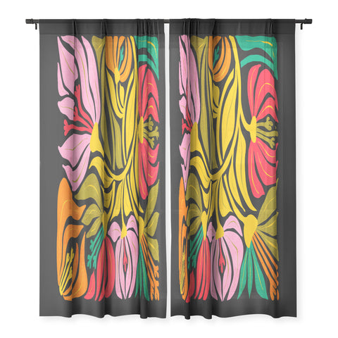 ayeyokp Night Flowers Fleurs de Nuit Sheer Non Repeat