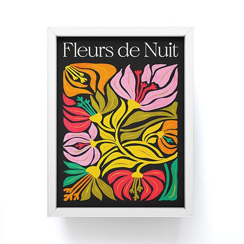 ayeyokp Night Flowers Fleurs de Nuit Framed Mini Art Print