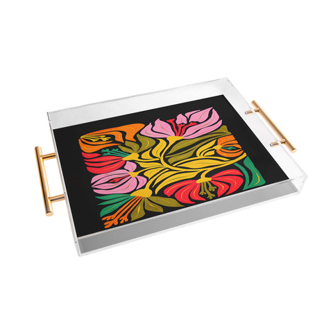 ayeyokp Night Flowers Fleurs de Nuit Acrylic Tray