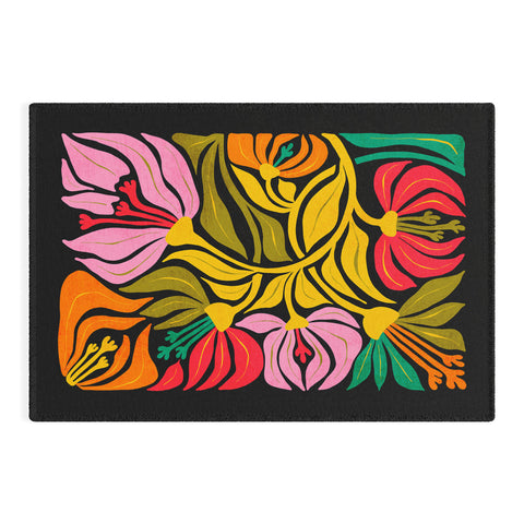 ayeyokp Night Flowers Fleurs de Nuit Outdoor Rug