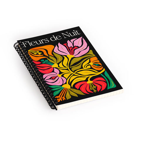 ayeyokp Night Flowers Fleurs de Nuit Spiral Notebook