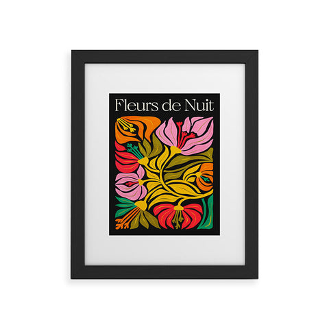 ayeyokp Night Flowers Fleurs de Nuit Framed Art Print