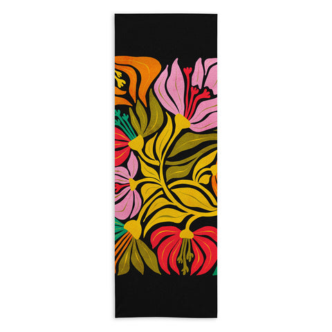 ayeyokp Night Flowers Fleurs de Nuit Yoga Towel