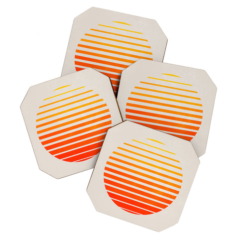 ayeyokp Palm Springs 3 Rising Sun Edit Coaster Set