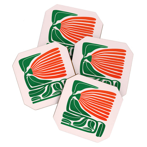 ayeyokp Pippin Ferns Les Fleurs Flow Coaster Set