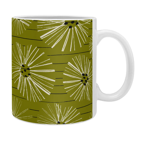 ayeyokp Retro Daisies Musk Green Coffee Mug