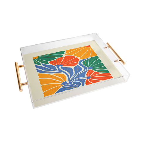 ayeyokp Starlight Summer Foliage Acrylic Tray