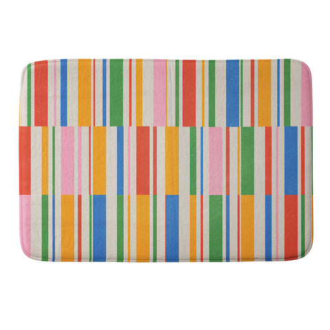 ayeyokp Stripes PATTERN 01 The Retro Memory Foam Bath Mat