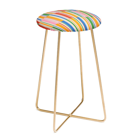 ayeyokp Stripes PATTERN 01 The Retro Counter Stool