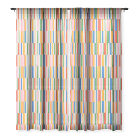 ayeyokp Stripes PATTERN 01 The Retro Sheer Window Curtain