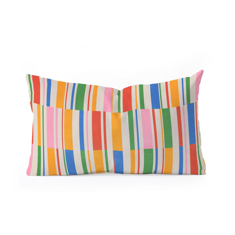ayeyokp Stripes PATTERN 01 The Retro Oblong Throw Pillow Havenly