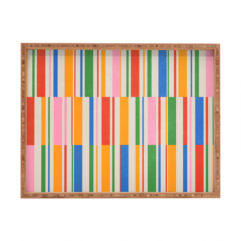 ayeyokp Stripes PATTERN 01 The Retro Rectangular Tray