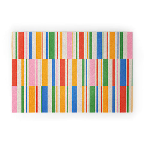 ayeyokp Stripes PATTERN 01 The Retro Welcome Mat