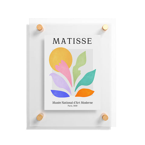ayeyokp Sun and Leaves Matisse Pastel Series 04 Floating Acrylic Print