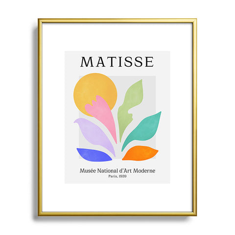 ayeyokp Sun and Leaves Matisse Pastel Series 04 Metal Framed Art Print