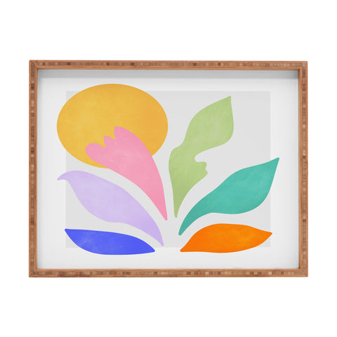 ayeyokp Sun and Leaves Matisse Pastel Series 04 Rectangular Tray