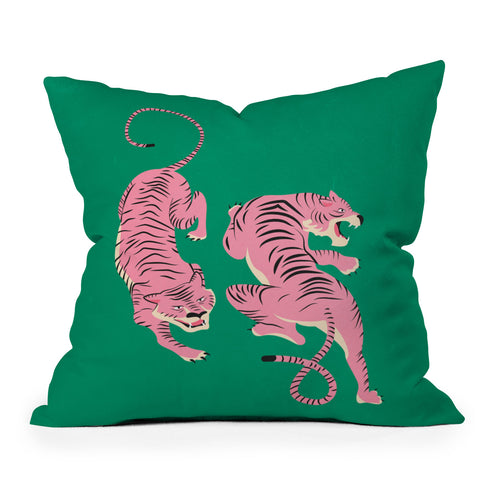 ayeyokp The Chase Pink Tiger Edition Outdoor Throw Pillow