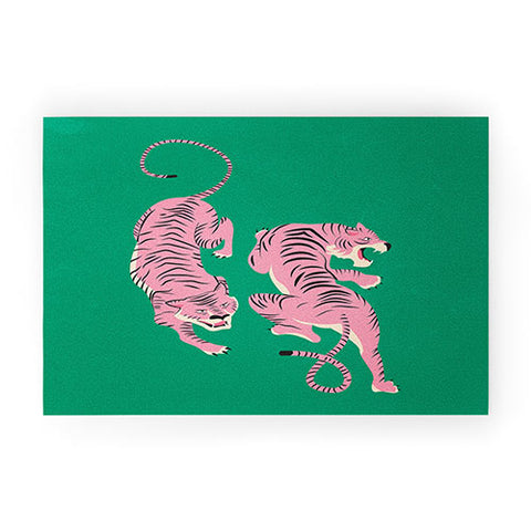 ayeyokp The Chase Pink Tiger Edition Welcome Mat