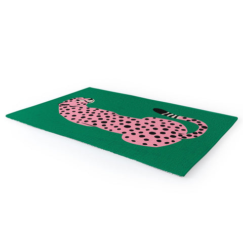 ayeyokp The Stare Pink Cheetah Edition Area Rug