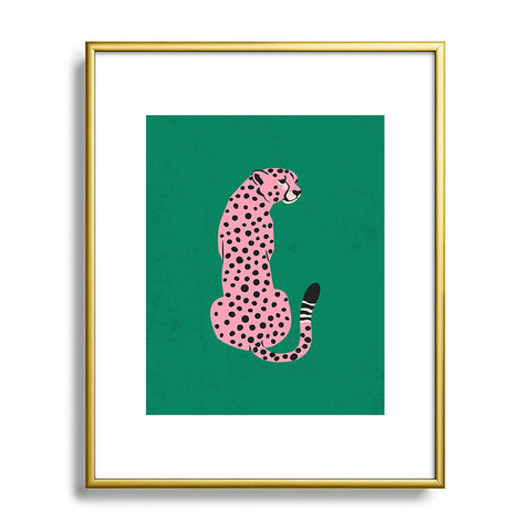 ayeyokp The Stare Pink Cheetah Edition Metal Framed Art Print