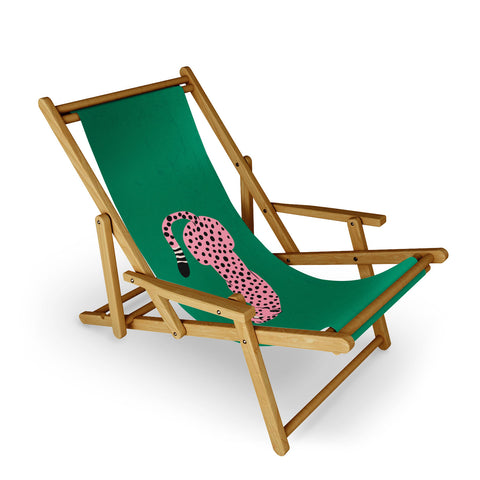 ayeyokp The Stare Pink Cheetah Edition Sling Chair