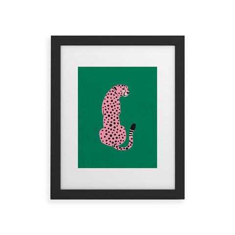 ayeyokp The Stare Pink Cheetah Edition Framed Art Print