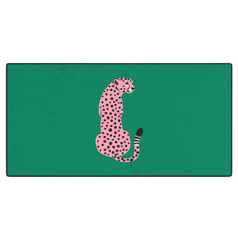 ayeyokp The Stare Pink Cheetah Edition Desk Mat