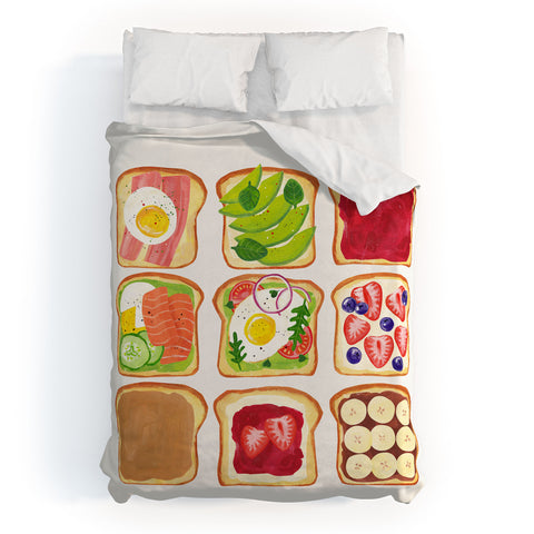 ayeyokp The Toast Club Brunch Art Duvet Cover