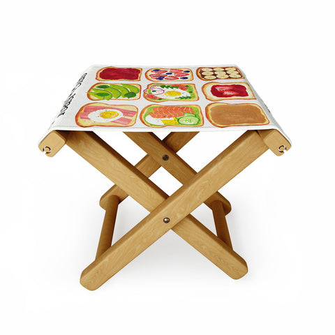 ayeyokp The Toast Club Brunch Art Folding Stool