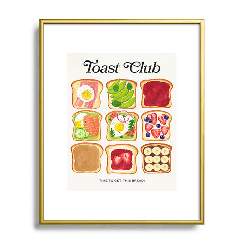 ayeyokp The Toast Club Brunch Art Metal Framed Art Print