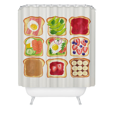 ayeyokp The Toast Club Brunch Art Shower Curtain
