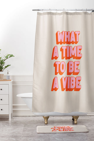 ayeyokp Time To Be A Vibe Shower Curtain And Mat