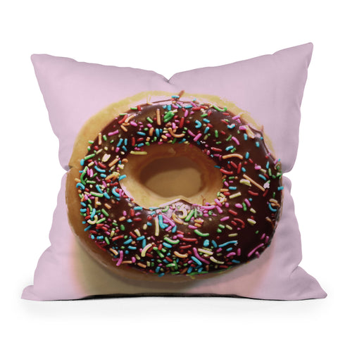 Ballack Art House Donut and pink Outdoor Throw Pillow