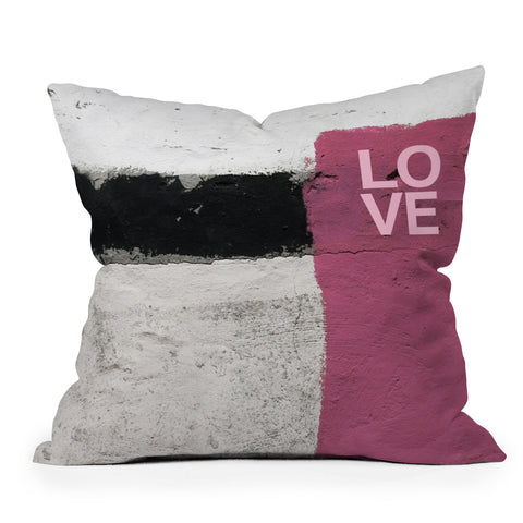 Ballack Art House Street Pink Outdoor Throw Pillow