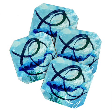 Barbara Chotiner Ocean Swirl Coaster Set