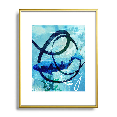 Barbara Chotiner Ocean Swirl Metal Framed Art Print